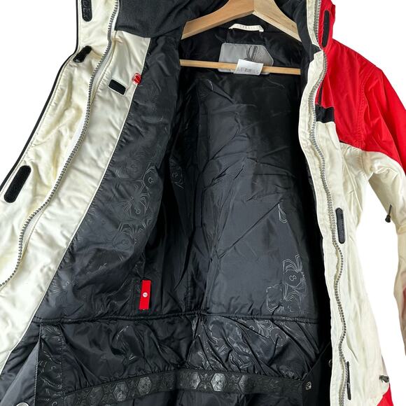 Spyder Womens XT 5000 White and Red Ski Snow Zip up Jacket Size 10 Insulated - Picture 8 of 16